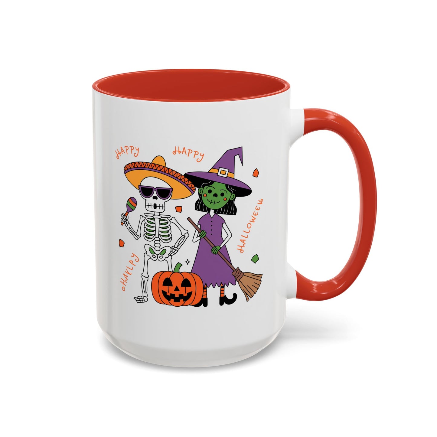 Halloween Mug - Skeleton & Witch
