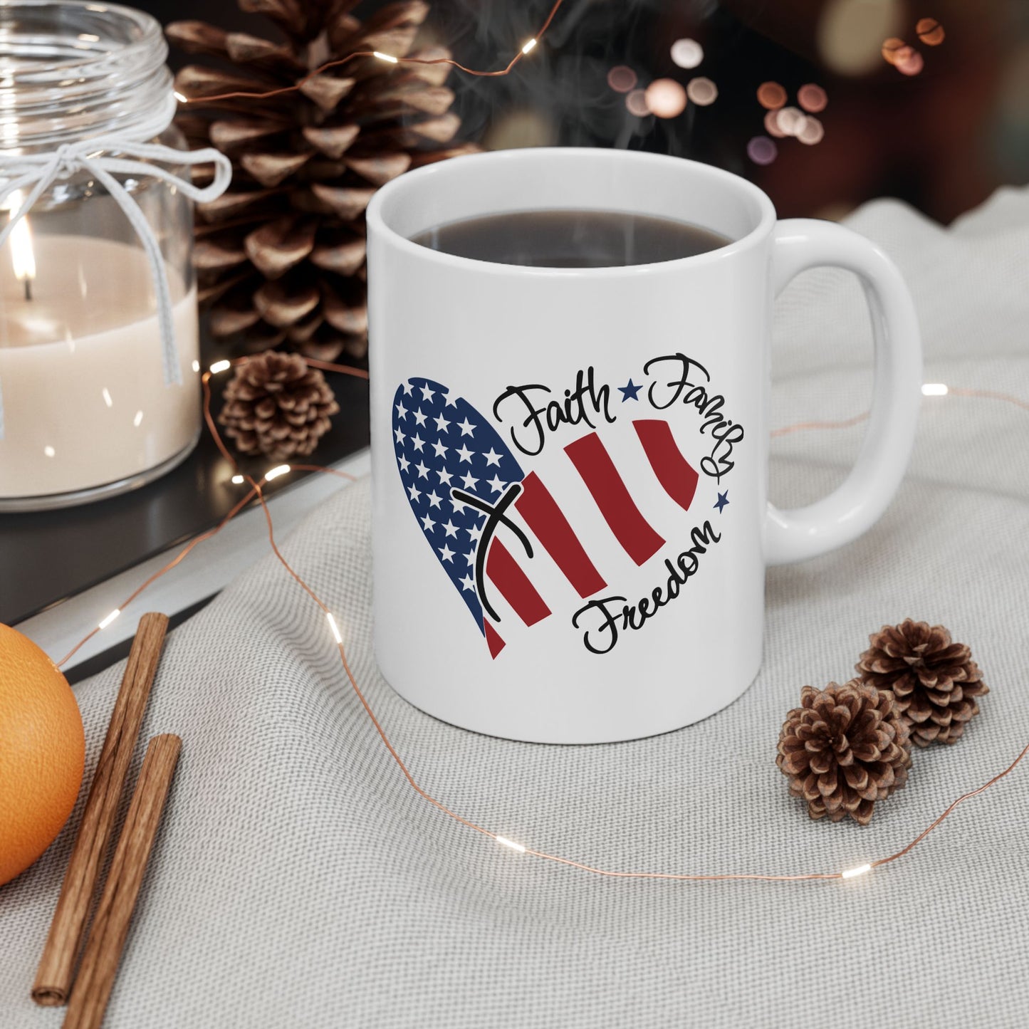 Religious Mug - Faith Family Freedom