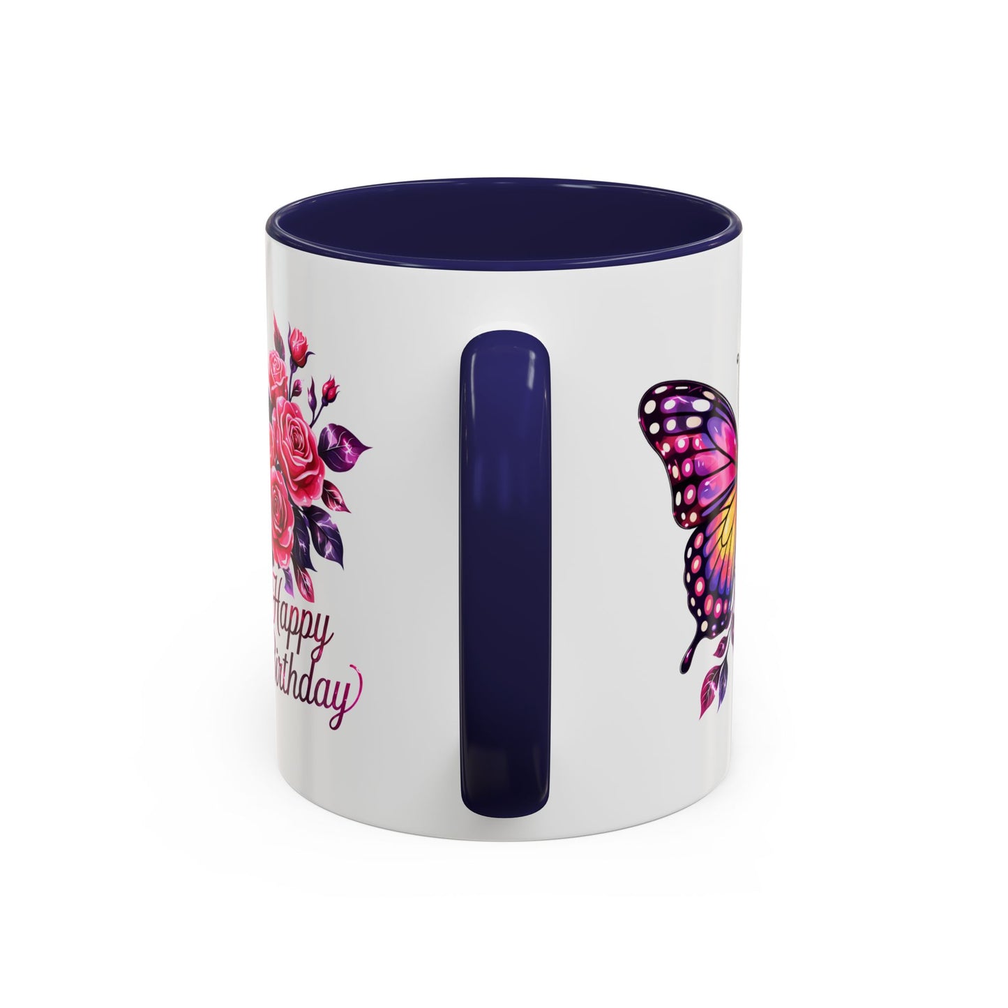 Birthday Mug - Butterfly Flowers