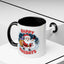 Christmas Mug - Happy Holidays Red & White Text Santa Snowman
