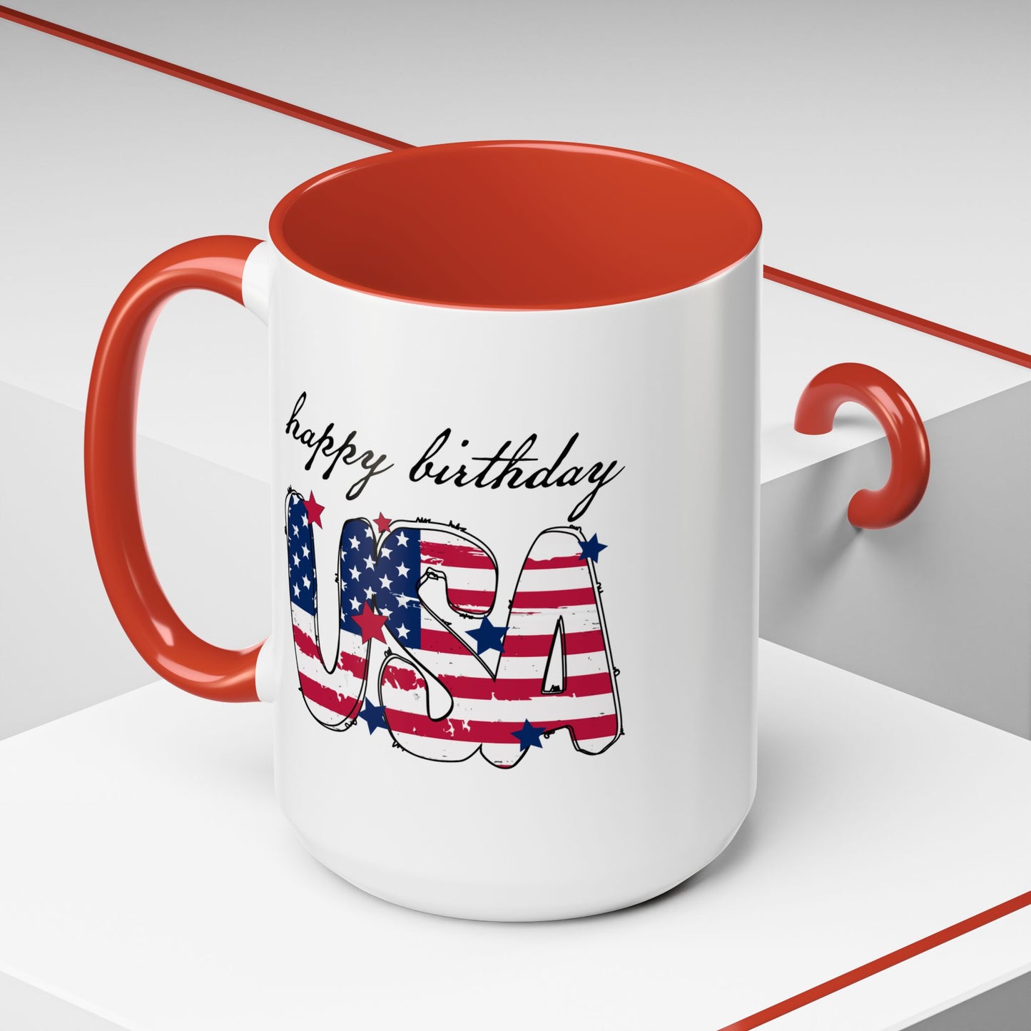 4th of July Mug - Happy Birthday USA