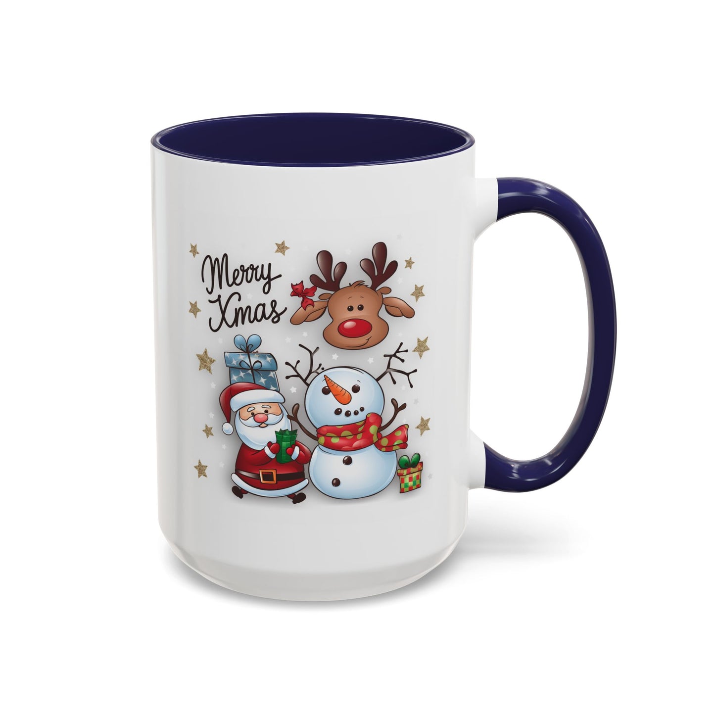 Christmas Mug - Merry Xmas Santa Snowman Reindeer