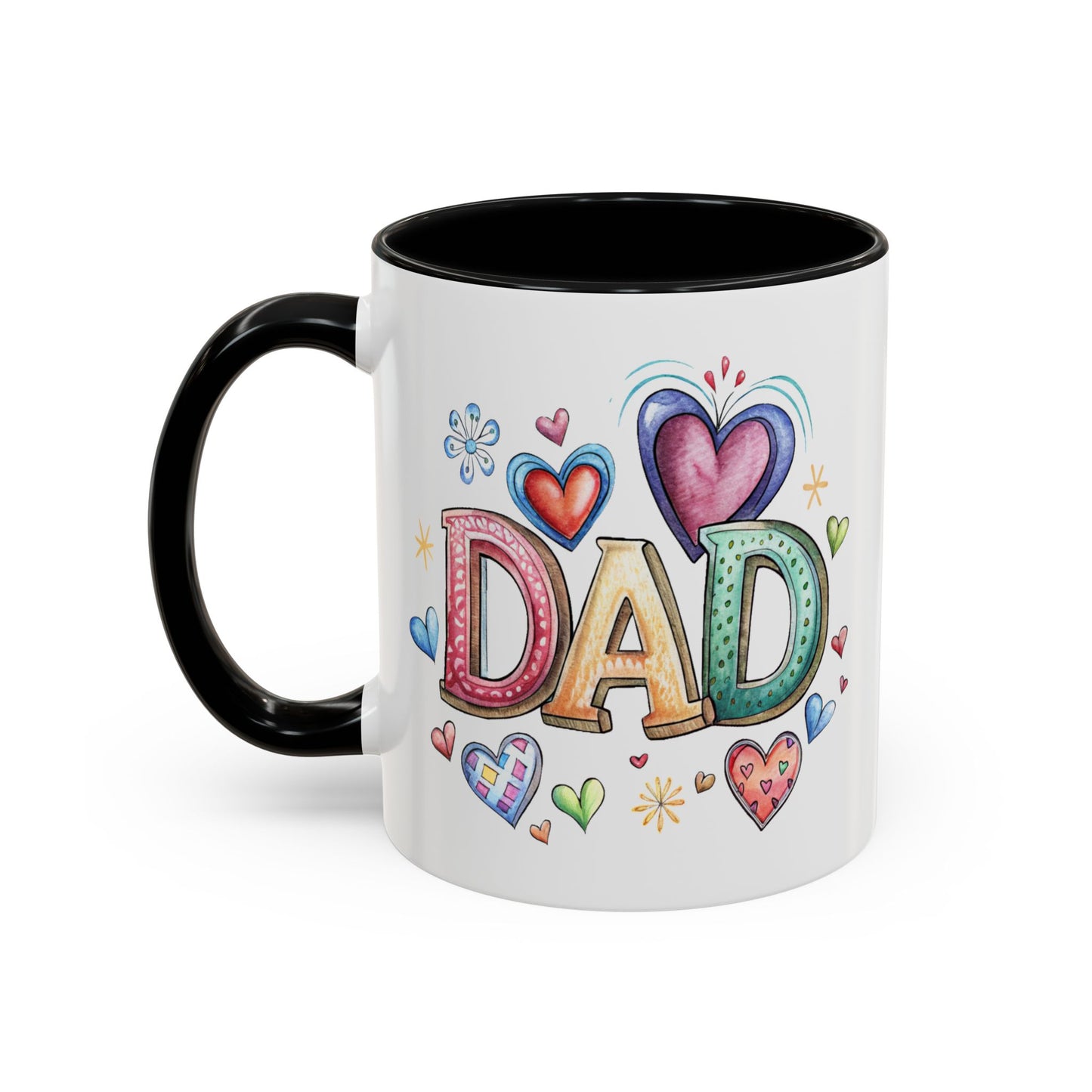 Father's Day Mug - Dad Hearts