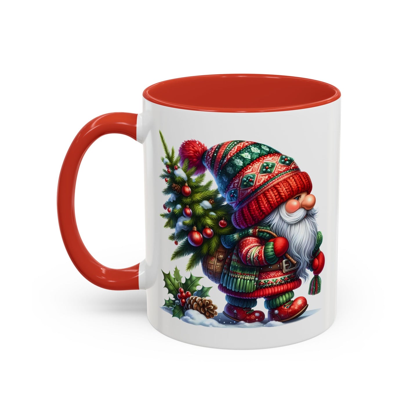 Christmas Mug - Gnome Christmas Tree and Pine Cone