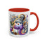 Christmas Mug - Purple and Silver Snowman
