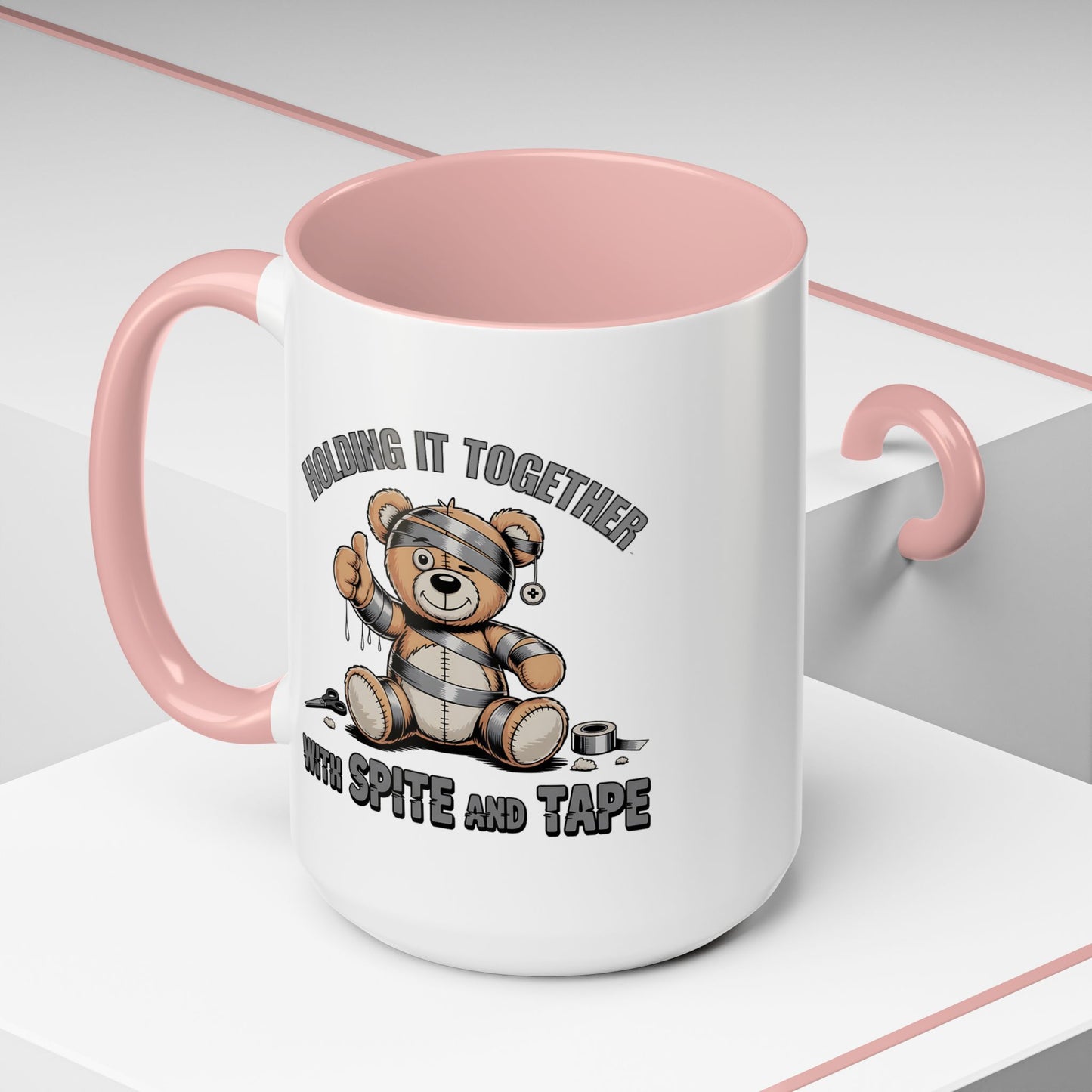 Humor Mug - Holding It Together With Spite & Tape