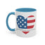 4th of July Mug - God Bless America Flag Heart