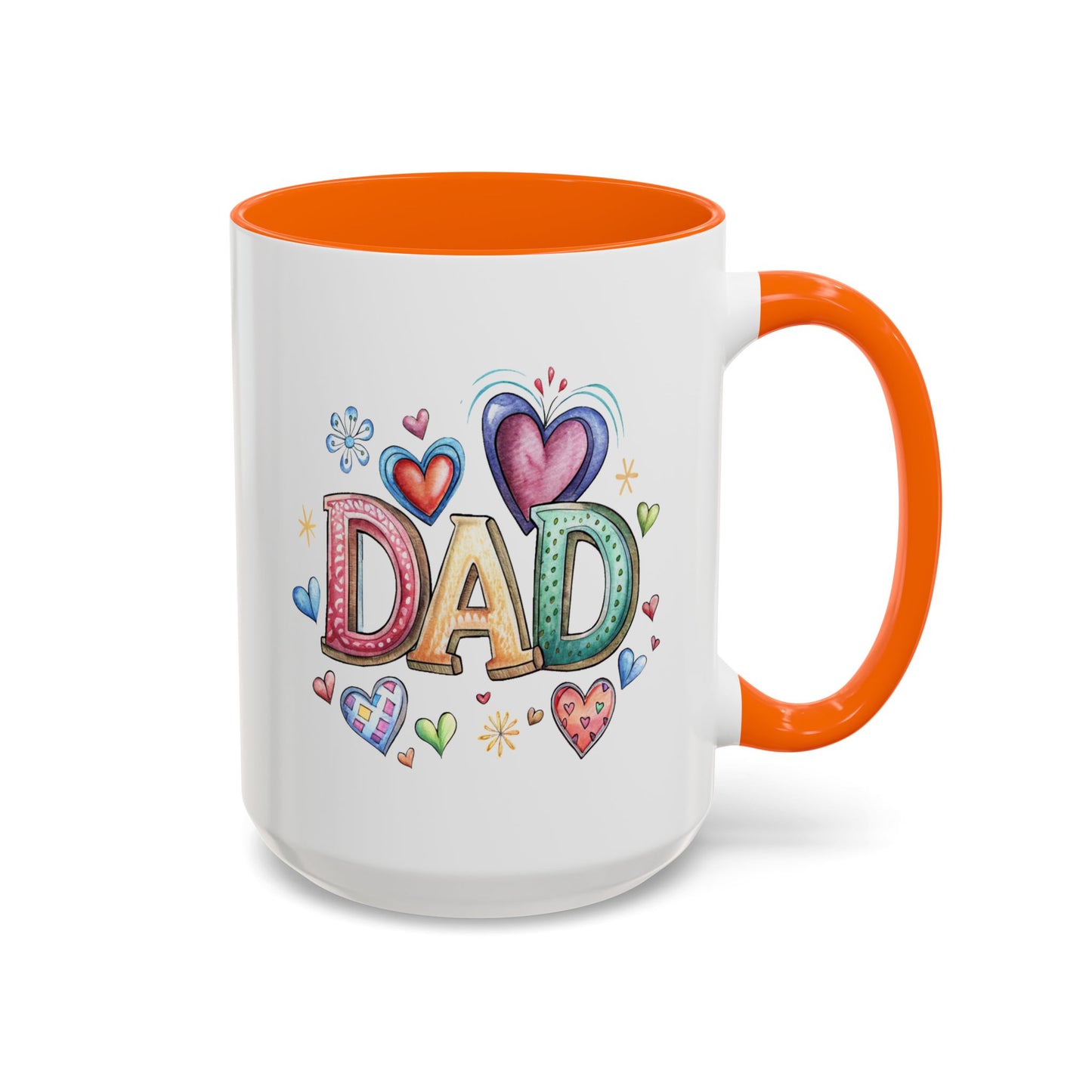 Father's Day Mug - Dad Hearts