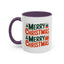 Christmas Mug - Green & Red Text Tree Presents