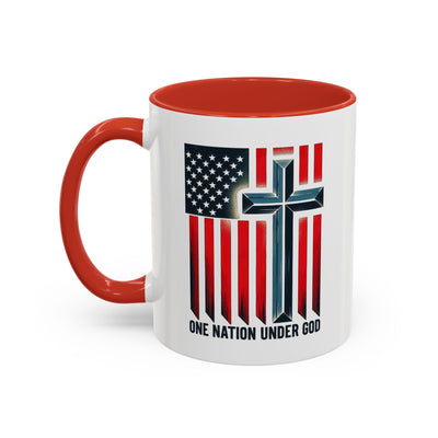 Religious Mug - One Nation Flag Cross
