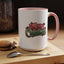Christmas Mug - Merry Christmas Red & Green Text Mistletoe