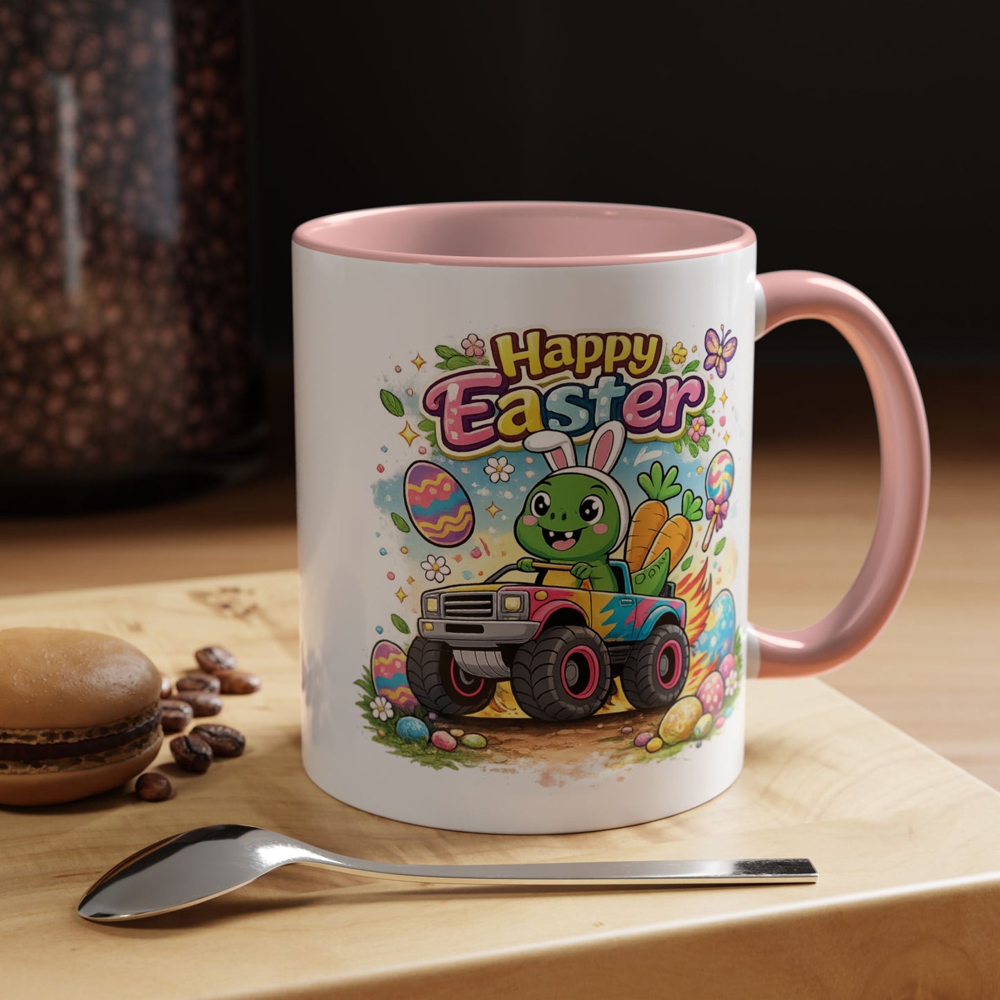 Easter Mug - Dinosaur Monster Truck