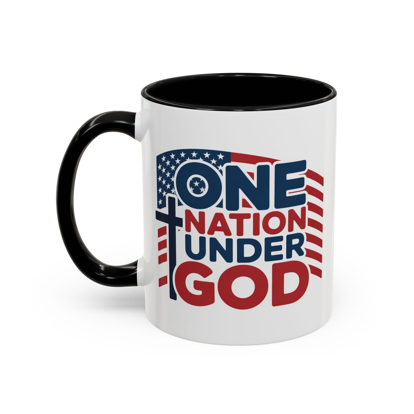Religious Mug - One Nation Flag Cross