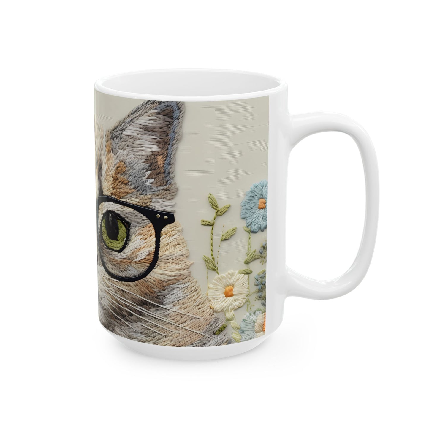 Artistic Mug - Felted Cat 5