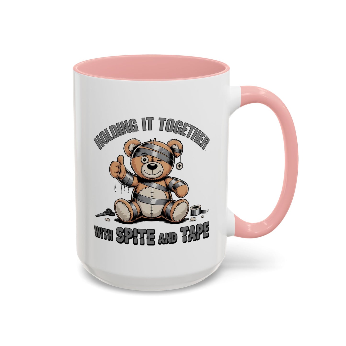 Humor Mug - Holding It Together With Spite & Tape