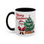 Christmas Mug - Merry Christmas Red Text Santa Tree Presents