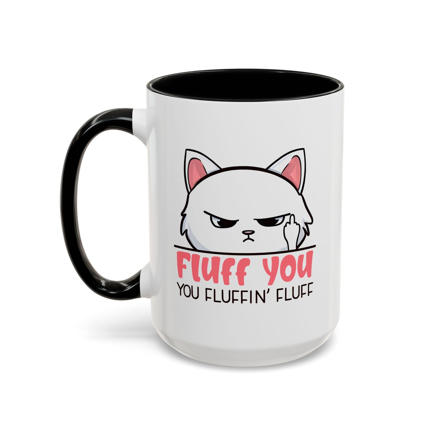 Adult Mug - Fluff You White Cat