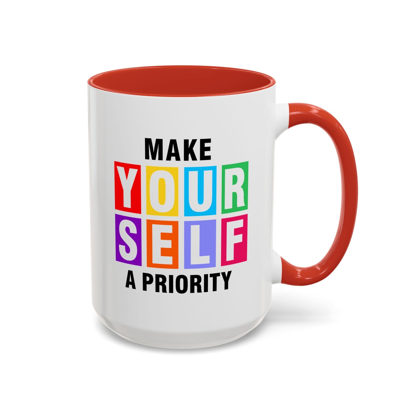Wellness Mug - Make Yourself a Priority Colored Blocks