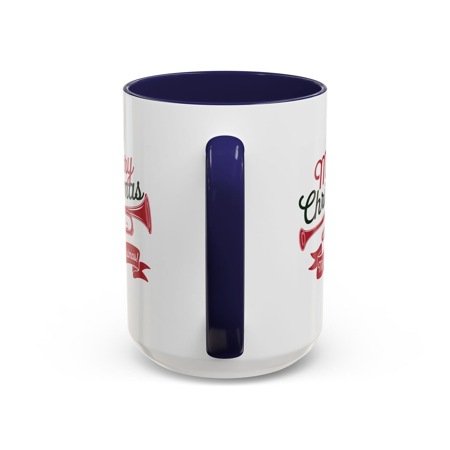 Christmas Mug - Red & Green Text Trumpet