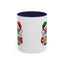 Christmas Mug - Merry Christmas Red Yellow & Green Text Green & Red Hat