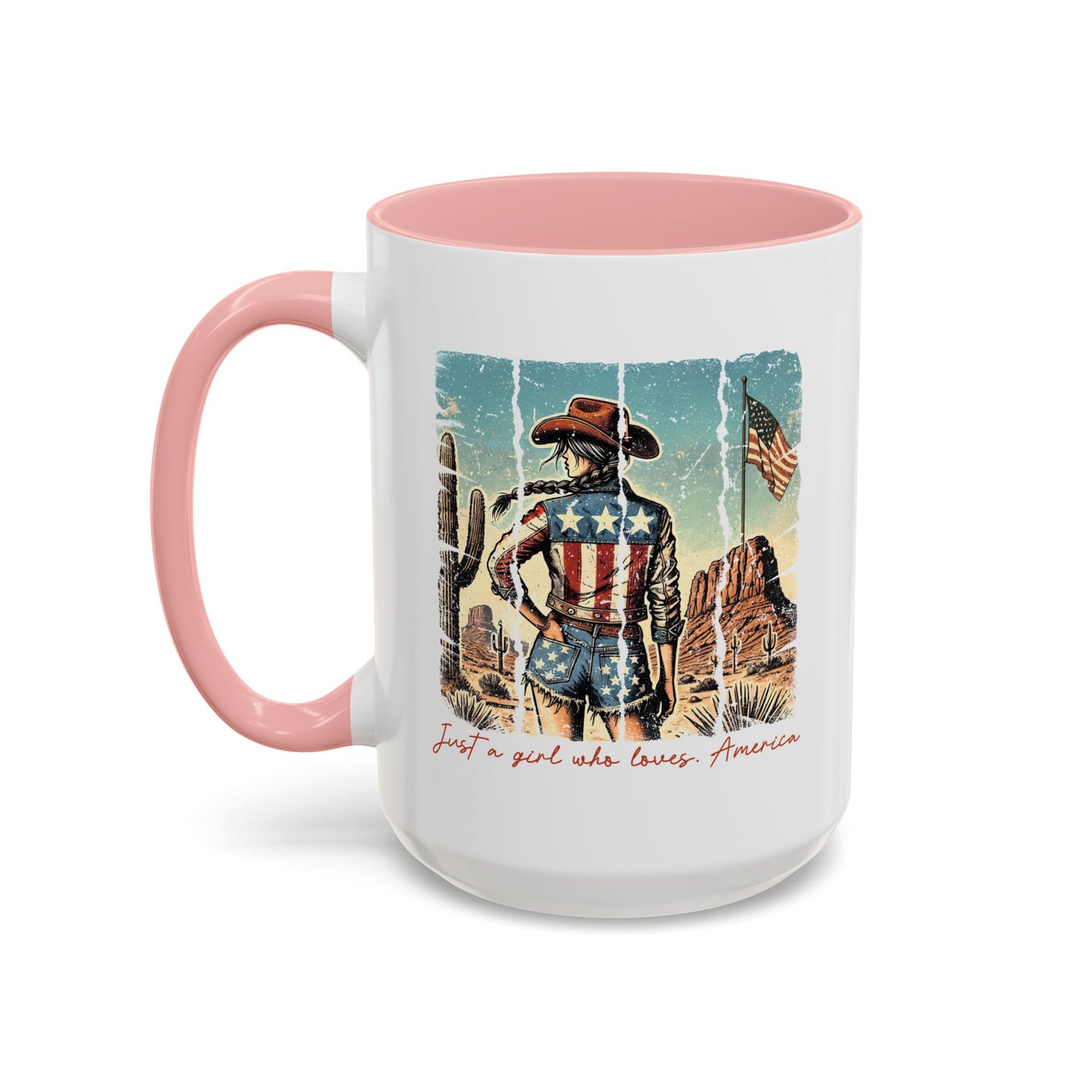 4th of July Mug - Just a Girl Who Loves America