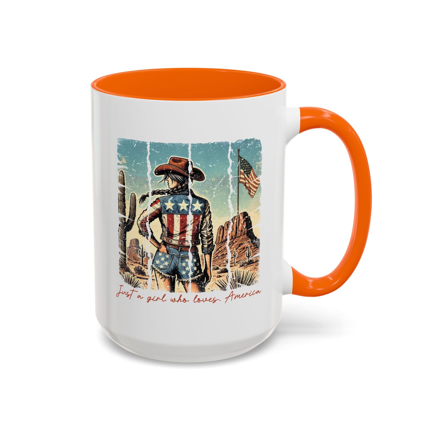 4th of July Mug - Just a Girl Who Loves America