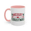 Christmas Mug - Merry Christmas Red & Green Text Heart Arrow Trees