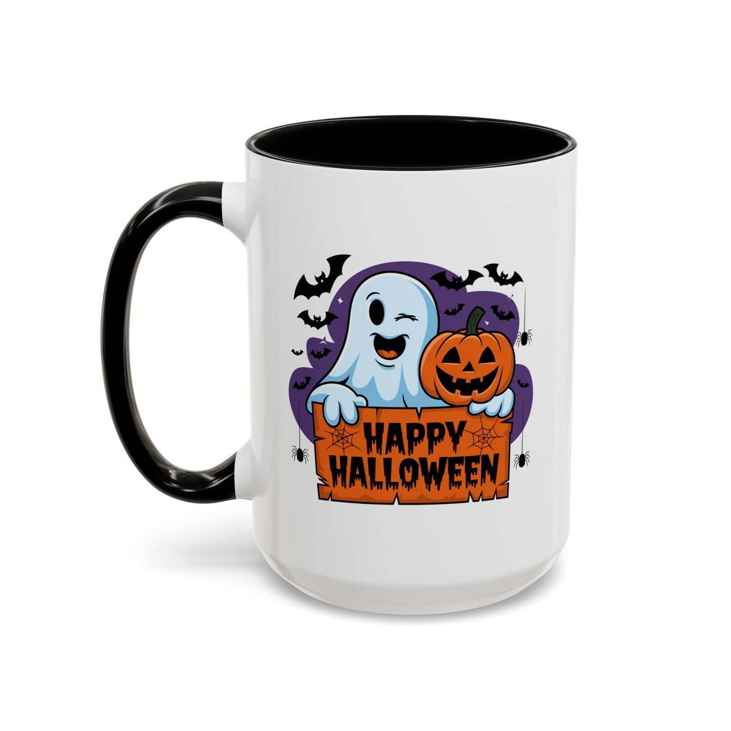 Halloween Mug - Winking Ghost With Pumpkin