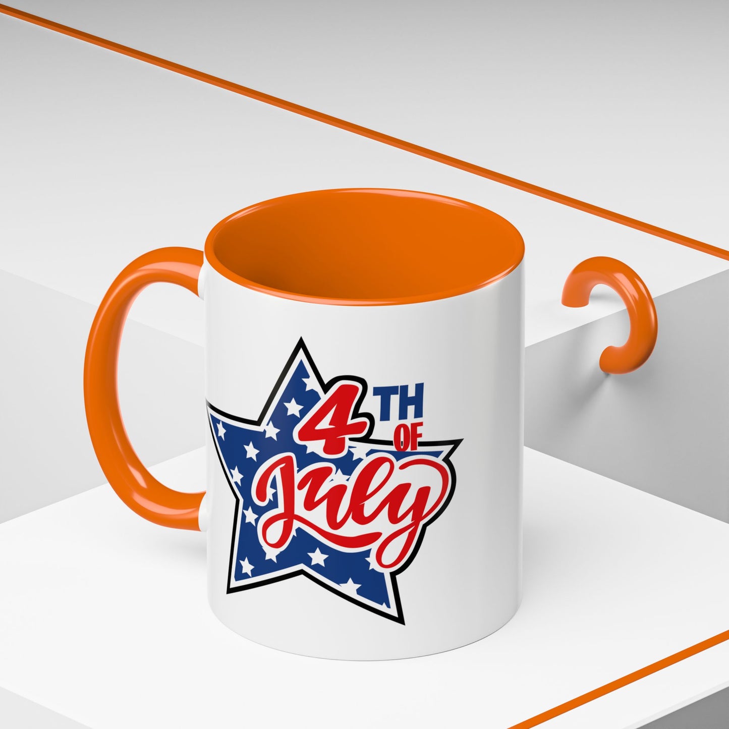 4th of July Mug - 4th of July Star Flag