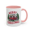 Christmas Mug - Merry Christmas Red & White Camper