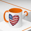 4th of July Mug - Heart American Flag