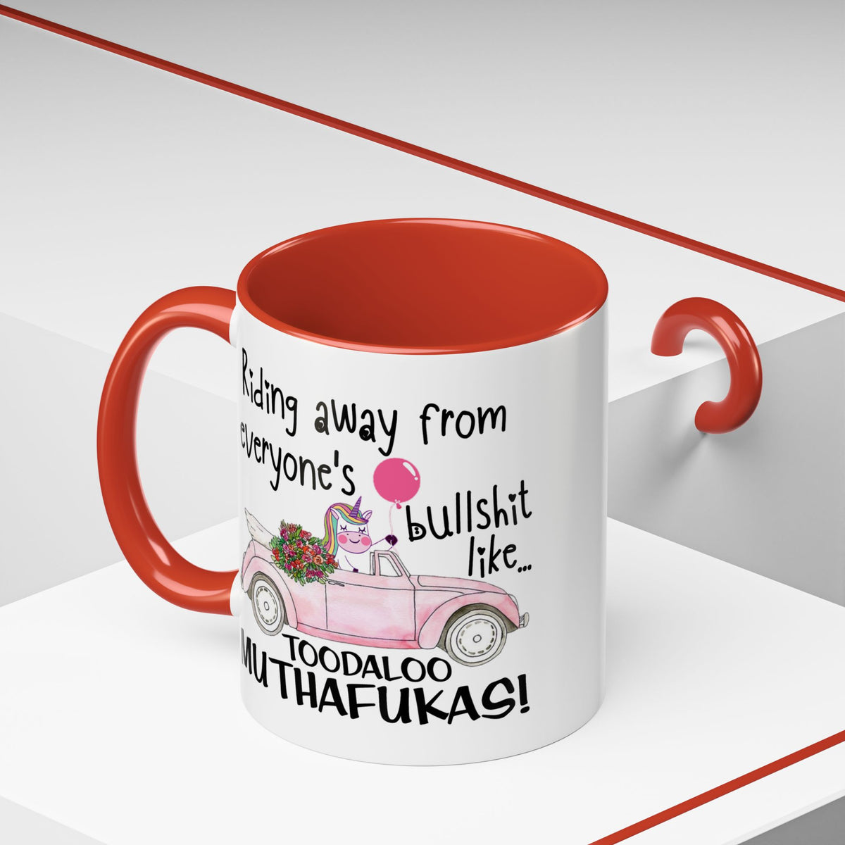 Adult Mug - Riding Away From Everyones Bullshit