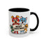 Christmas Mug - Merry Christmas Black Text Mouse Dog Cat Bird