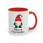 Christmas Mug - Merry Christmas Green & Red Text Gnome Candy Cane