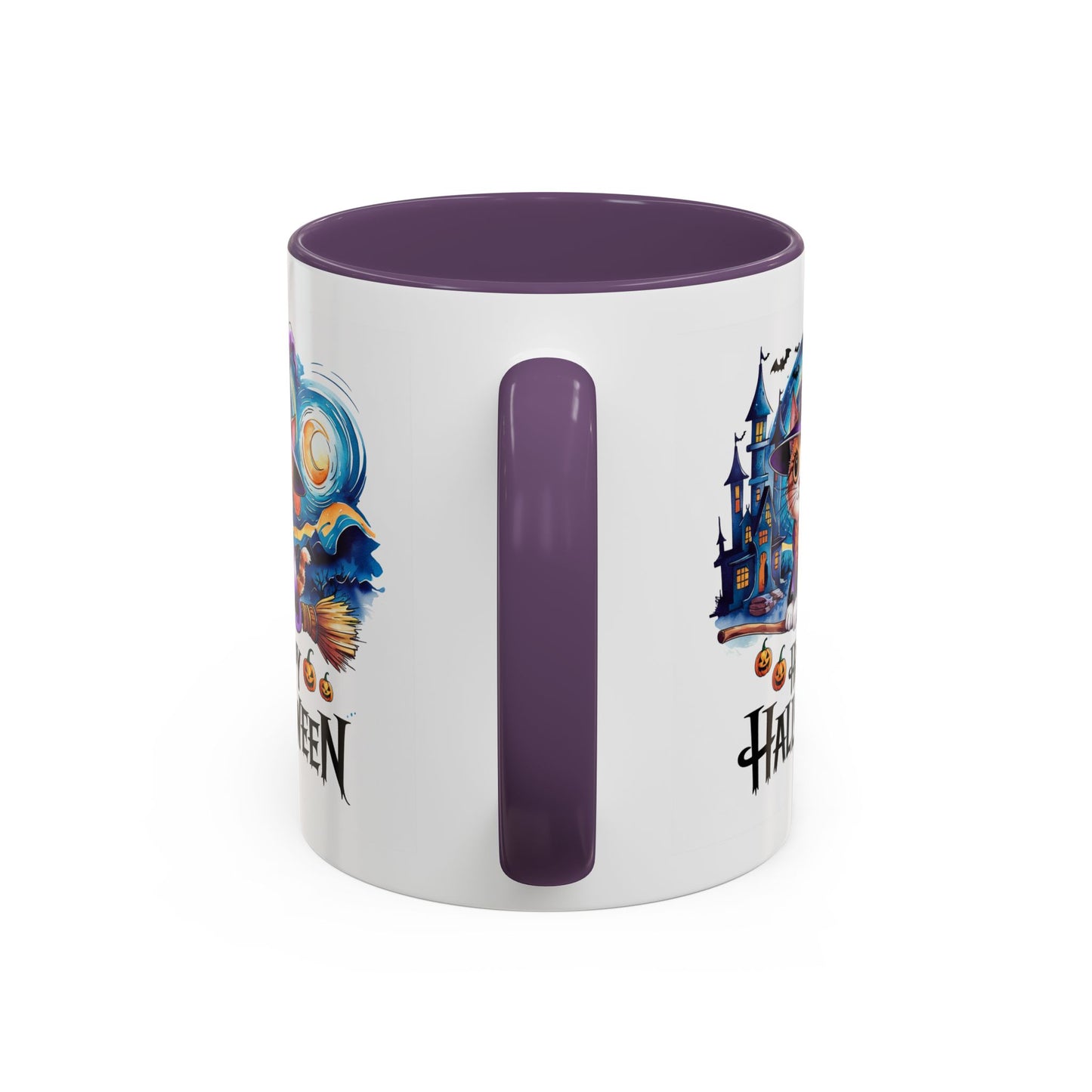 Halloween Mug - Happy Halloween Cat Witch