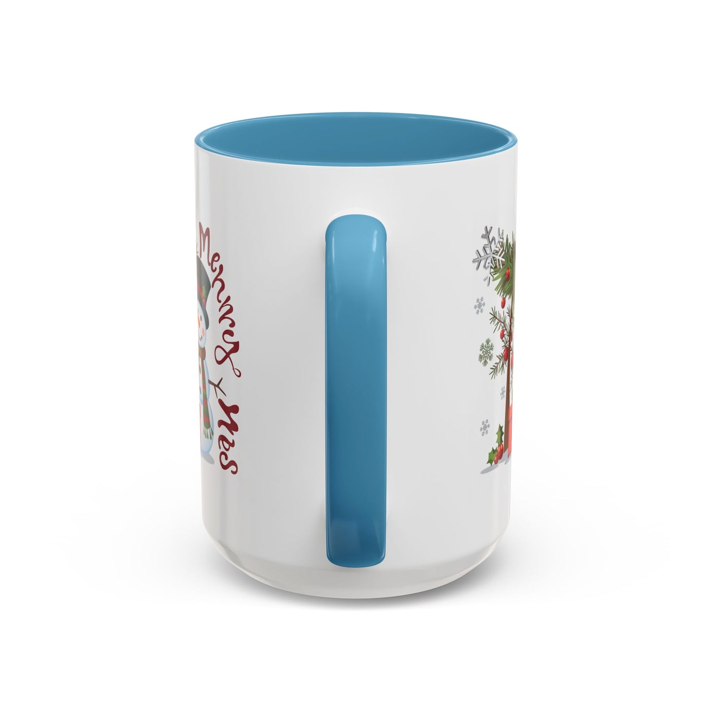 Christmas Mug - Merry Xmas Snowman Tree Present