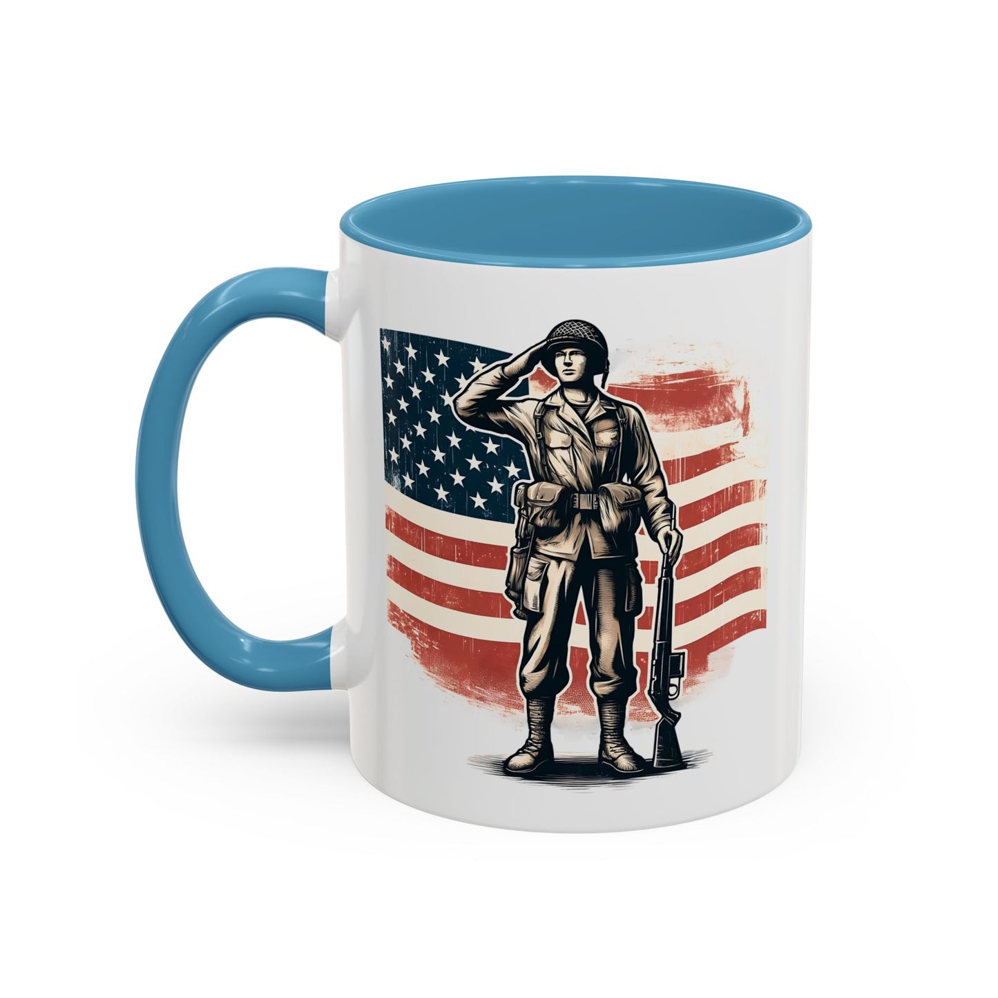 4th of July Mug - American Soldier Flag