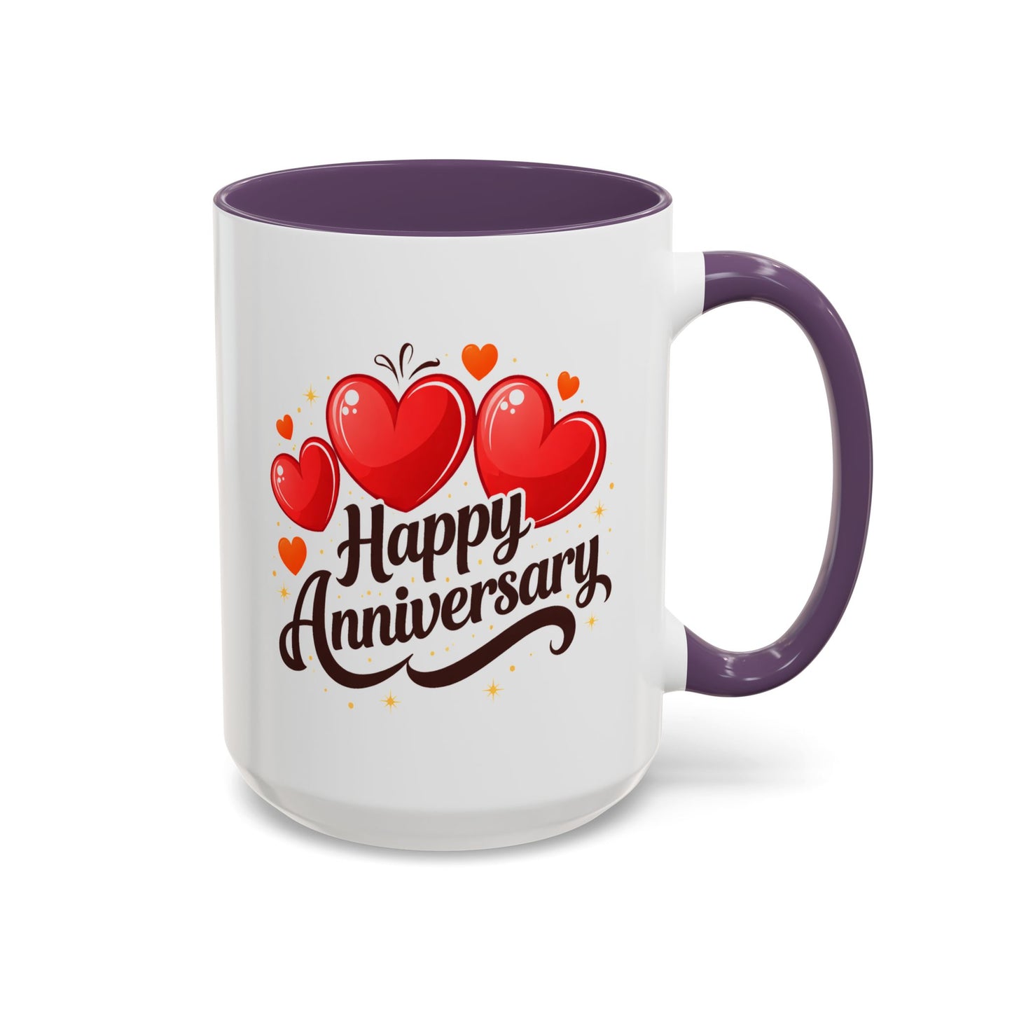 Anniversary Mug - Happy Anniversary Hearts