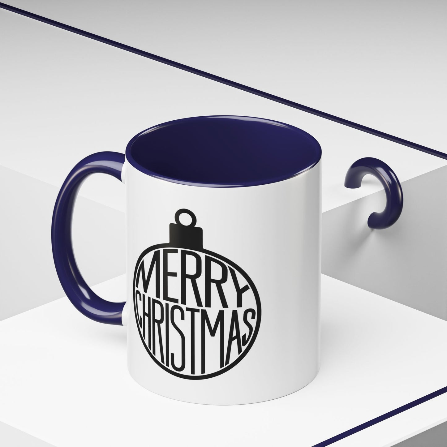 Christmas Mug - Merry Christmas Black Text Ornament