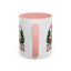 Christmas Mug - Merry Christmas Maroon Text Camper Trees