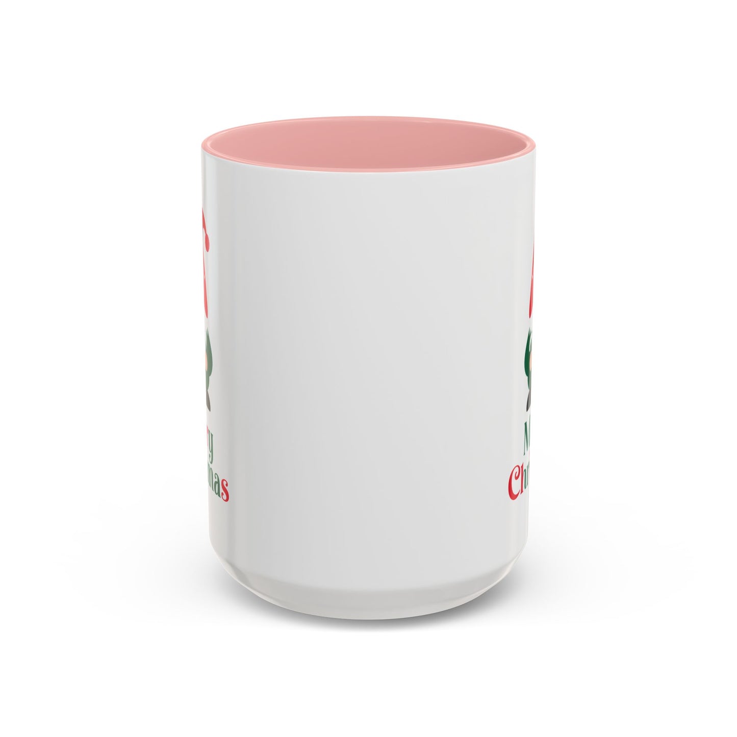 Christmas Mug - Merry Christmas Green & Red Text Gnome Candy Cane
