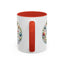 Christmas Mug - Merry Christmas Blue Text Bow Present Ornaments