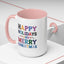 Christmas Mug - Happy Holidays and Merry Christmas Blue Yellow Purple Orange Red Text