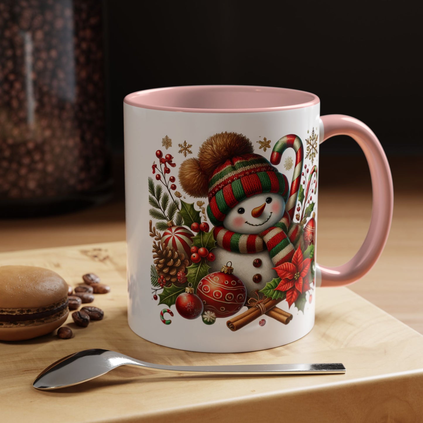 Christmas Mug - Red and Green Snowman 2