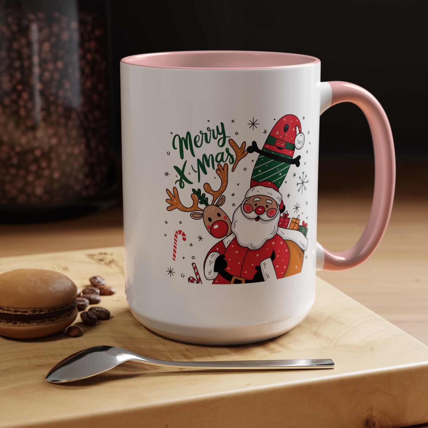 Christmas Mug - Merry Xmas Santa Reindeer