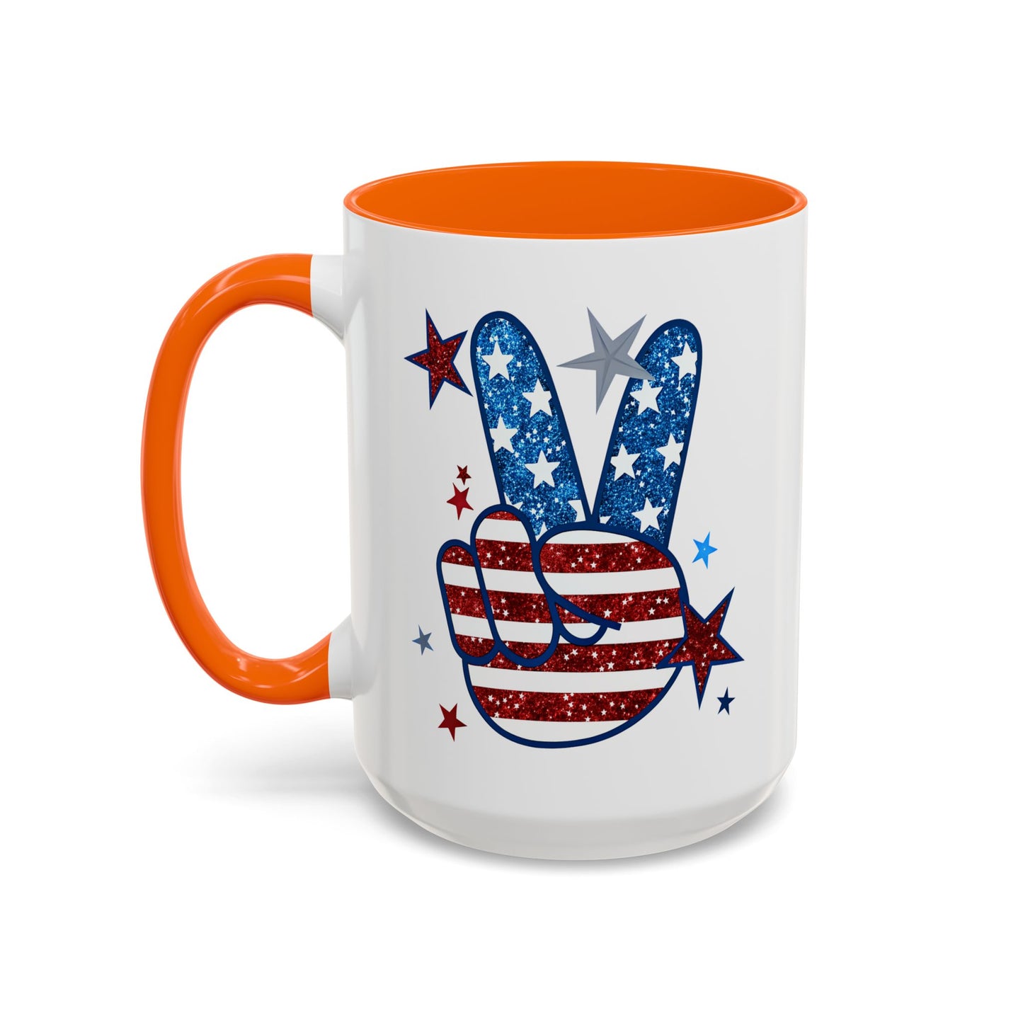 4th of July Mug - America Peace Sign