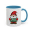 Christmas Mug - Merry Christmas White & Green Text Gnome Snow