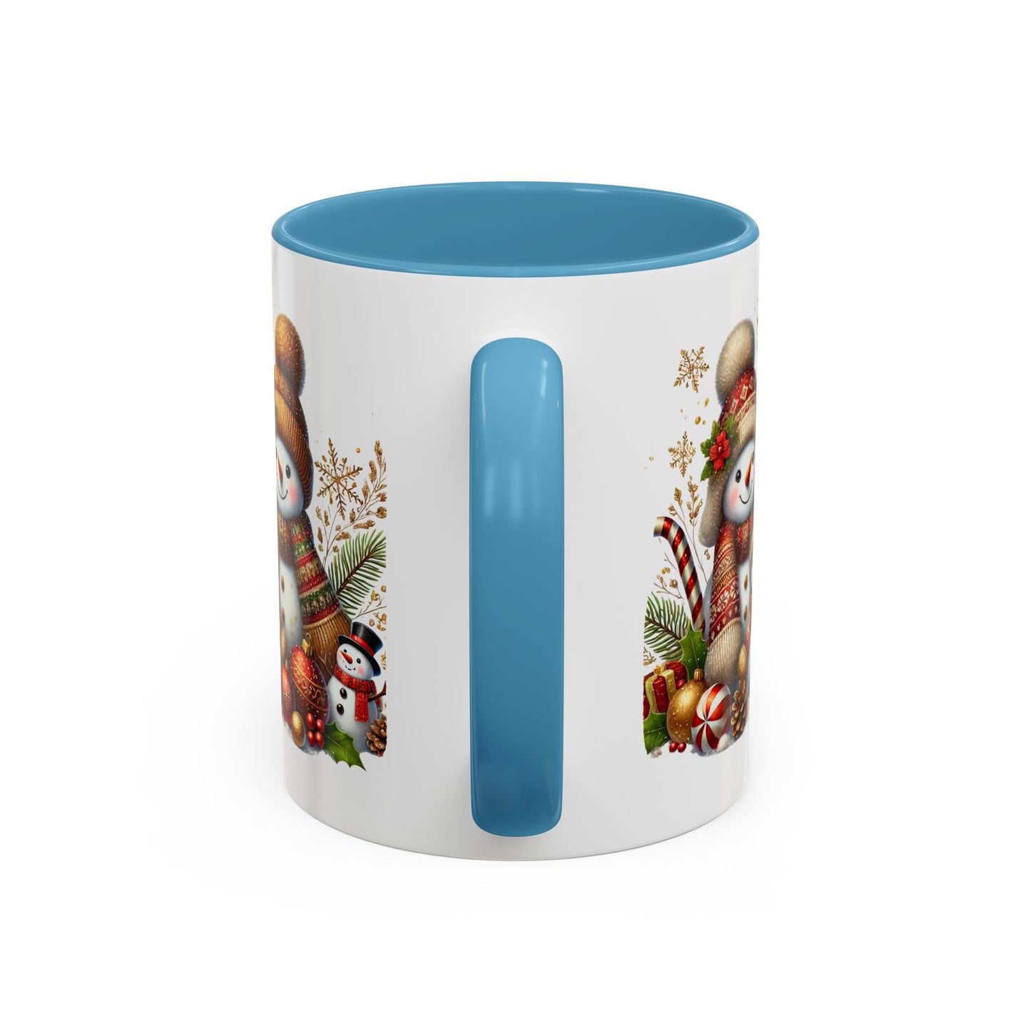 Christmas Mug - Gold Snowman Family