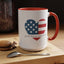 4th of July Mug - God Bless America Flag Heart