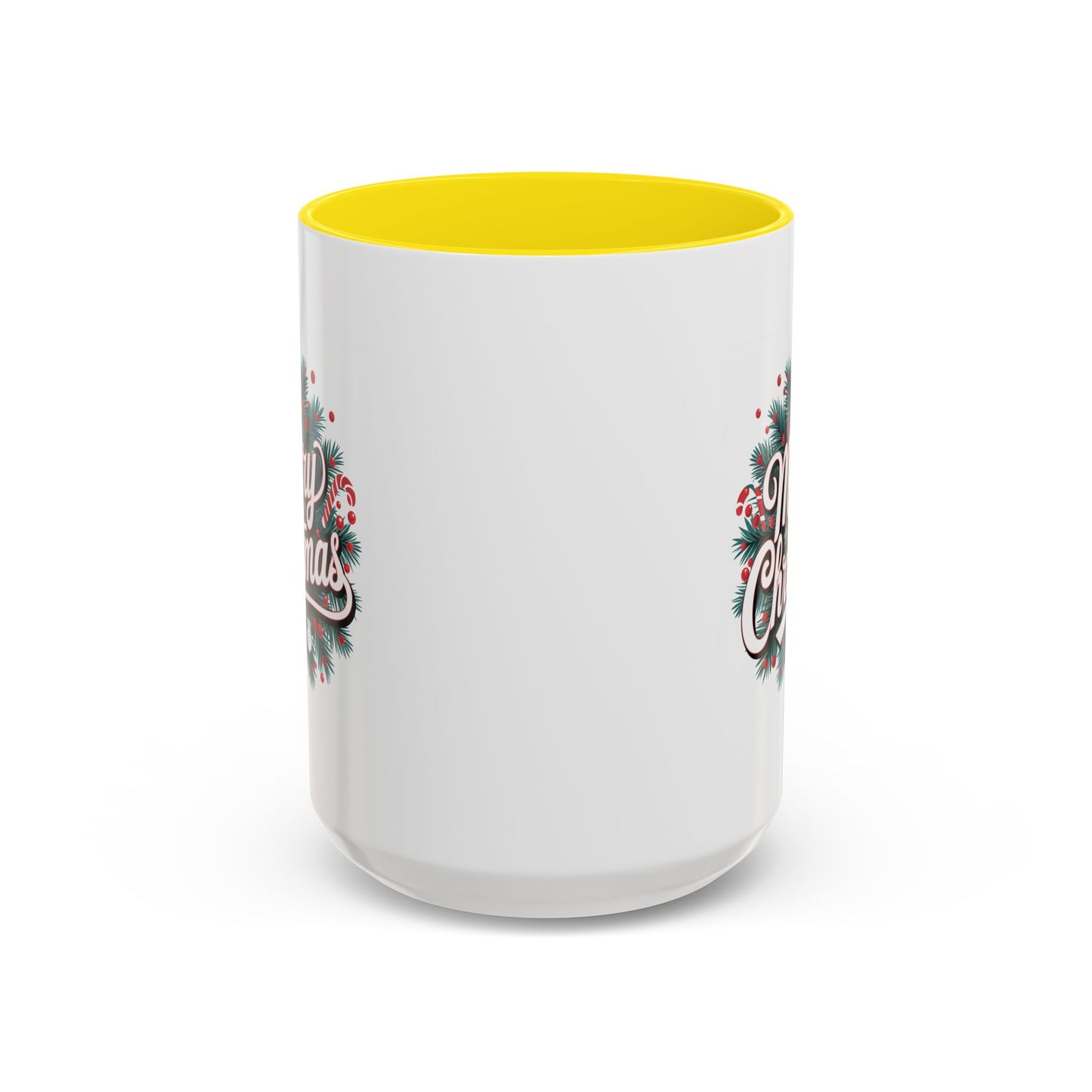 Christmas Mug - Merry Christmas White & Red Embossed Text